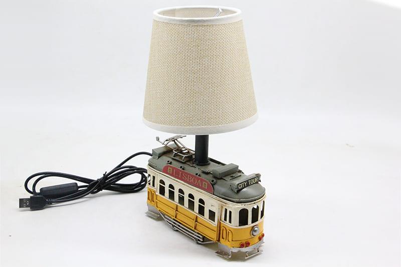 Abajur Metal Nostaljik Tramvay Masaüstü Aydınlatma ve Dekor