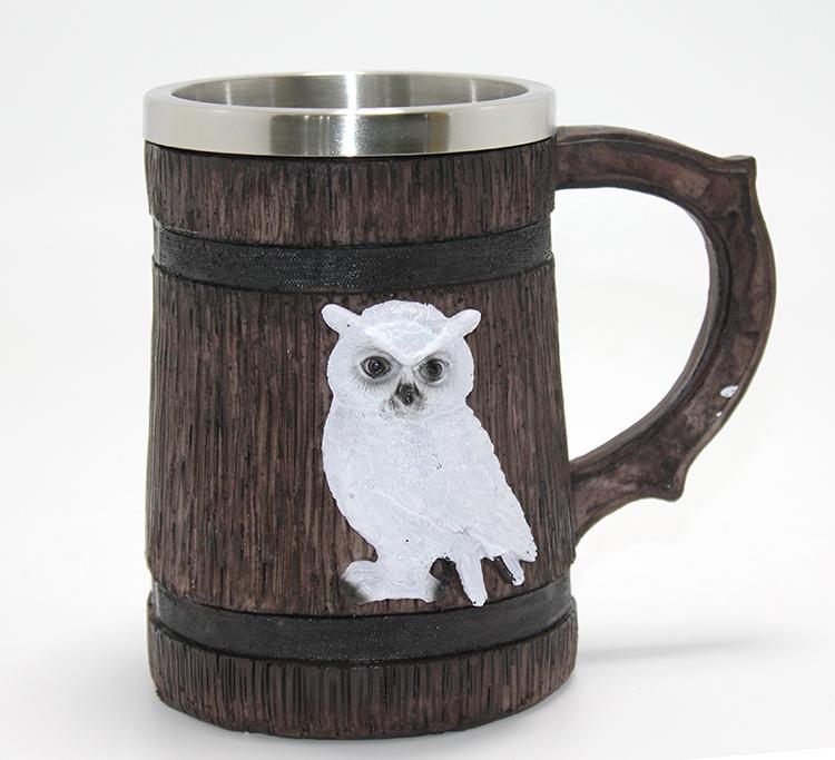 Harry Potter Hedwig Temalı 3D Kabartmalı Çelik Kupa Bardak Alk4378
