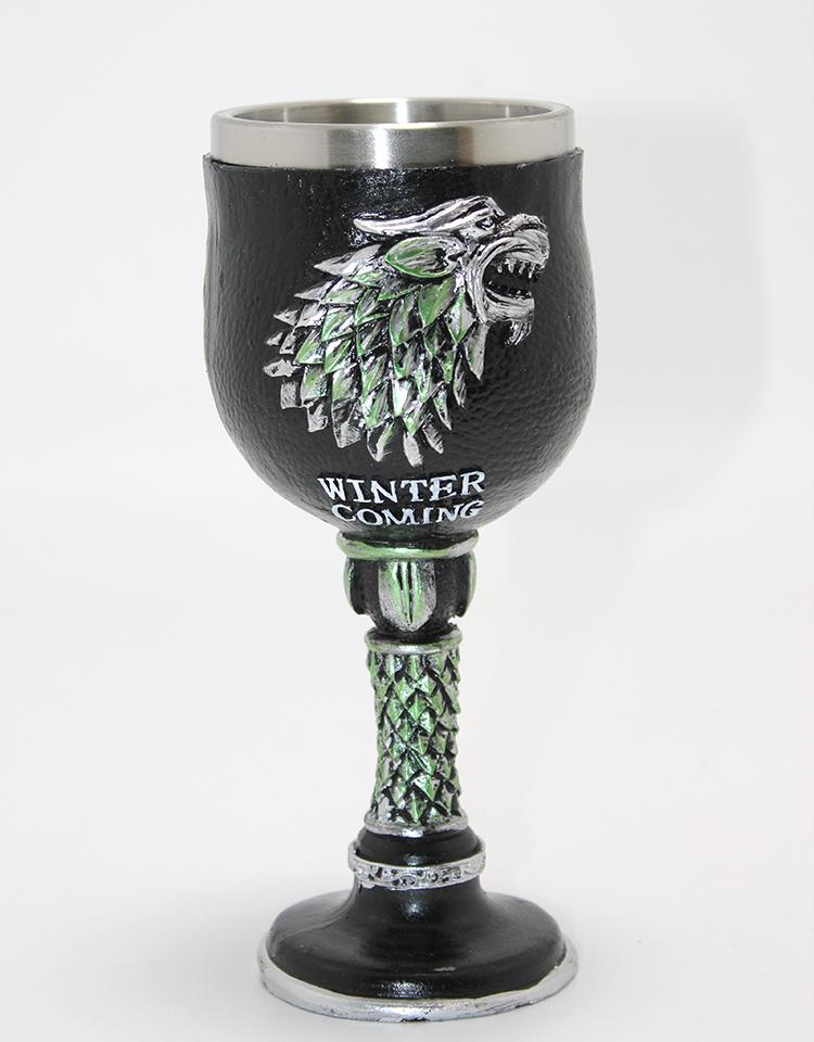 Game Of Thrones House Stark 3D Kabartmalı Çelik Kadeh Bardak Alk4379