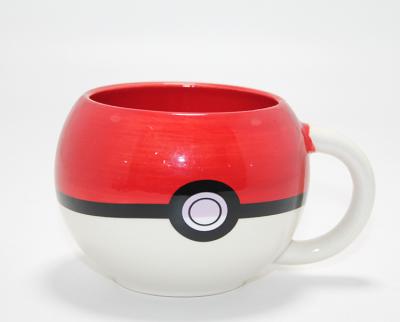 Pokemon Pokeball Tasarımlı 3D Porselen Kupa Bardak Alk4498