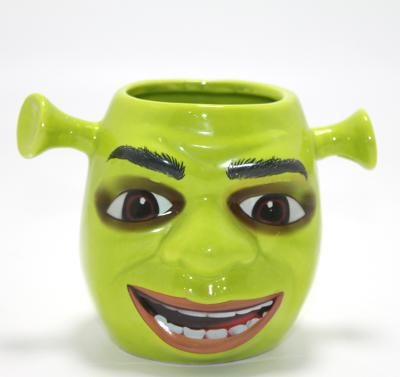 3D Shrek Tasarımı Porselen Kupa Bardak Alk4507