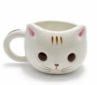 3D Kedi Tasarımlı Kabartmalı Kupa Bardak Alk5030