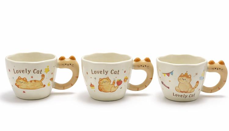 3D Kedi Figürlü Kupa Bardak Alk5036