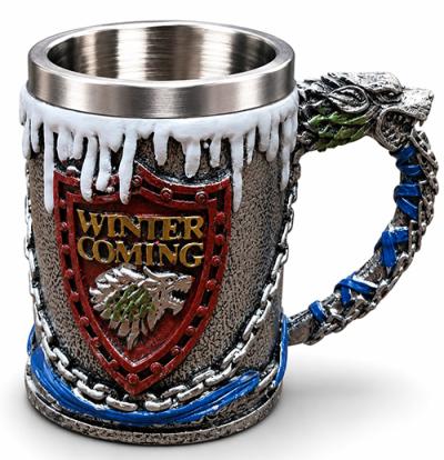Game Of Thrones Tasarımlı 3D Paslanmaz Çelik Kupa Bardak Alk6507