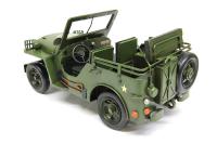 Dekoratif Haki Yeşil Metal Askeri Jeep Vintage Tasarım