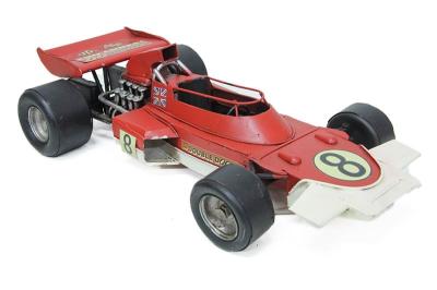 Dekoratif Kırmızı Metal Formula Yarış Arabası Vintage Tasarım