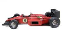Dekoratif Kırmızı Metal Formula Yarış Arabası Vintage Tasarım
