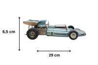 Dekoratif Mavi Metal Formula Yarış Arabası Vintage Tasarım
