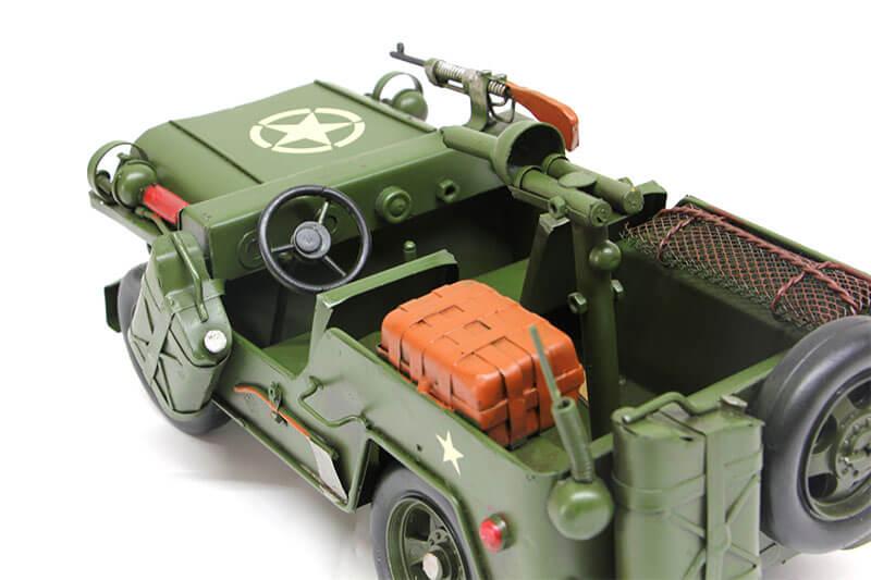 Dekoratif Metal Askeri Jeep Vintage Tasarım
