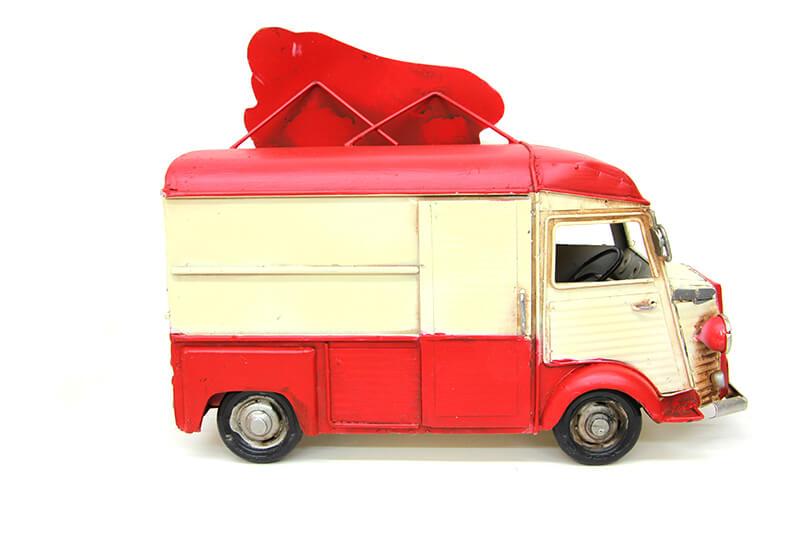 Dekoratif Metal Fastfood Arabasi Nostaljik Model