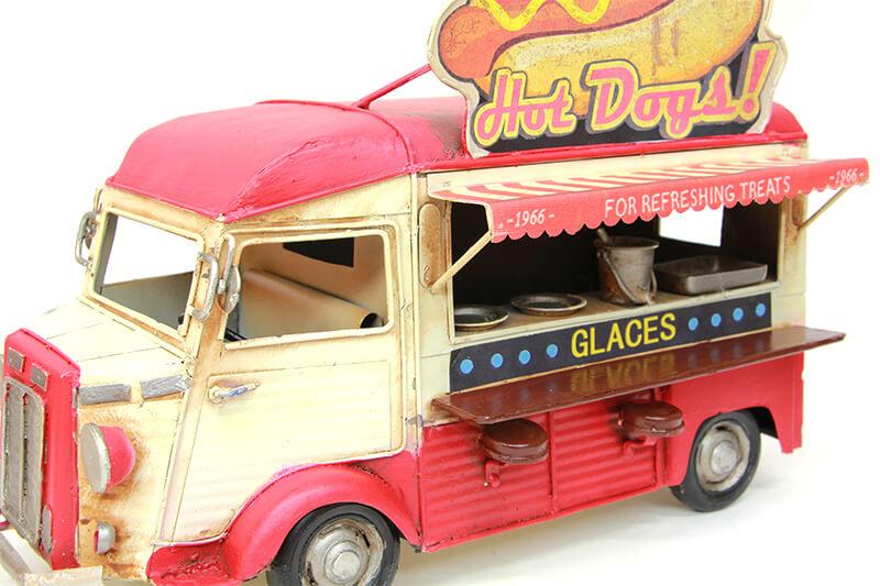 Dekoratif Metal Fastfood Arabasi Nostaljik Model