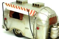 Dekoratif Metal Gümüş Çekme Karavan Tenteli ve Tüp Detaylı Model