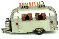 Dekoratif Metal Gümüş Çekme Karavan Tenteli ve Tüp Detaylı Model