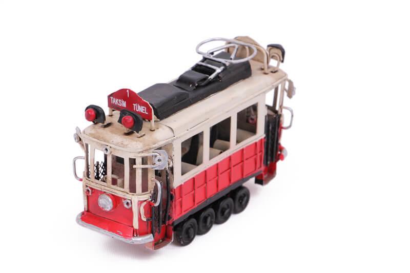 Dekoratif Metal Taksim Tramvay Kumbaralı Küçük