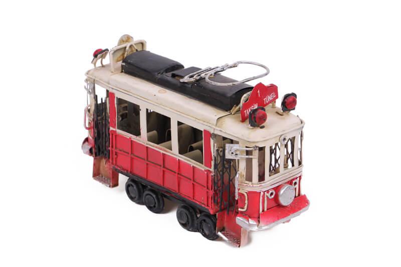 Dekoratif Metal Taksim Tramvay Orta Boy 18 cm