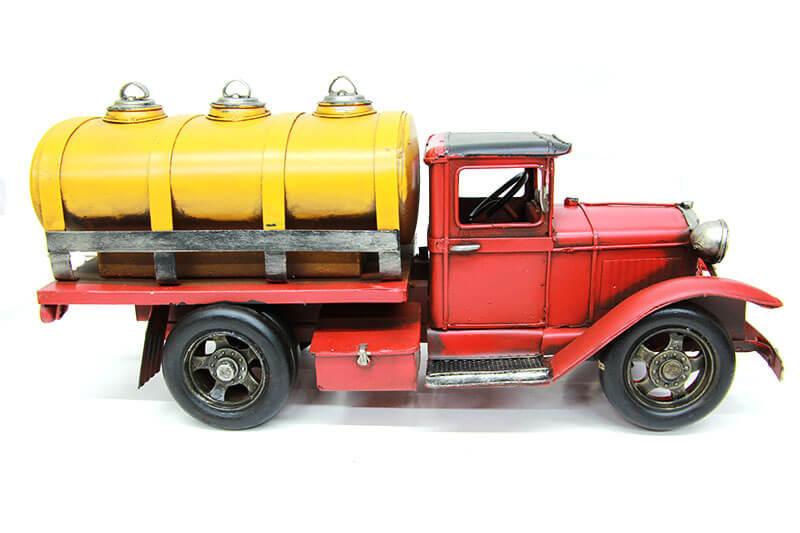 Dekoratif Metal Tanker Kamyon Vintage Tasarım