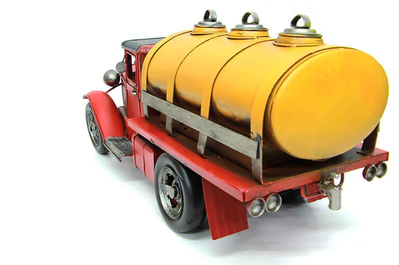 Dekoratif Metal Tanker Kamyon Vintage Tasarım