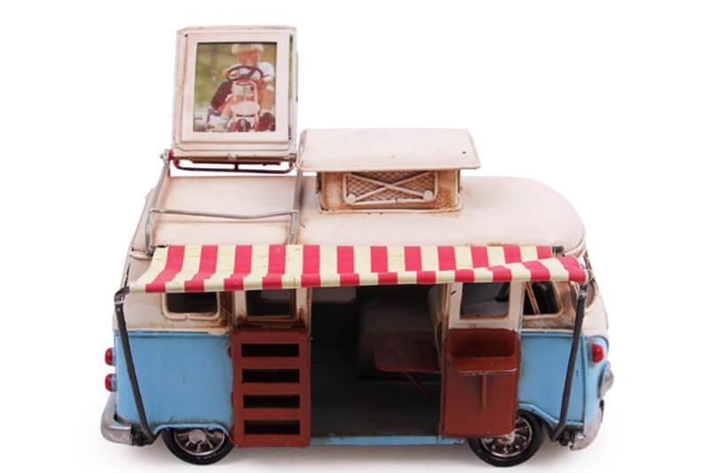 Dekoratif Metal Vosvos Minibüs Çerçeveli ve Tenteli Model