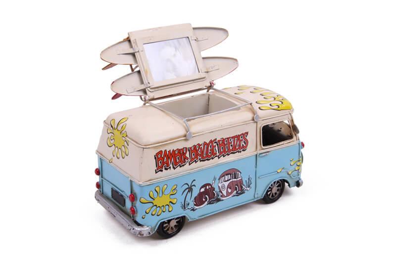 Dekoratif Metal Vosvos Minibüs Kalemlik ve Çerçeveli Model