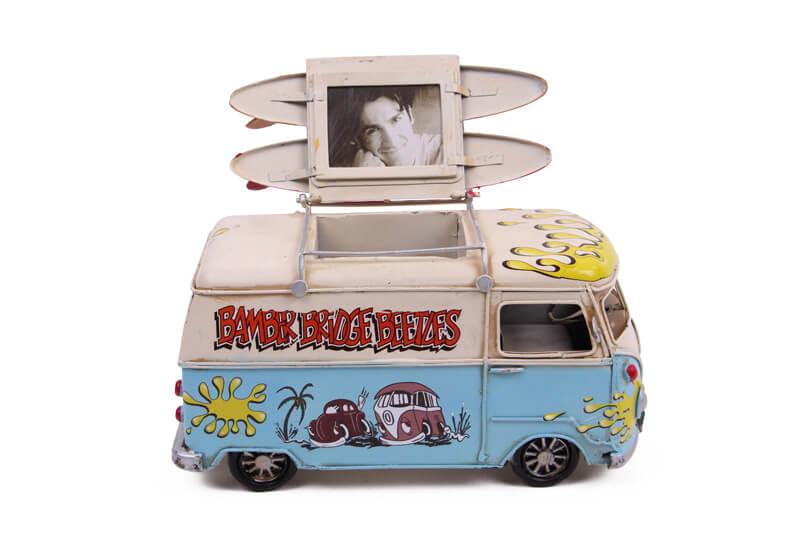 Dekoratif Metal Vosvos Minibüs Kalemlik ve Çerçeveli Model