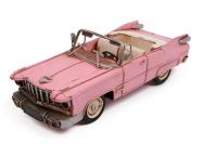 Dekoratif Pembe Üstü Açık Classic Chevrolet Vintage Metal Araba