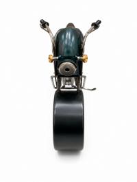 Dekoratif Route 66 Temalı Metal Saatli Motosiklet 44 cm
