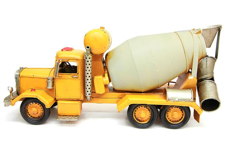 Dekoratif Sarı Metal Beton Mikseri Endüstriyel Tasarım