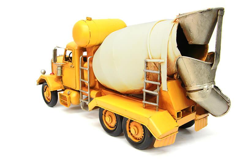 Dekoratif Sarı Metal Beton Mikseri Endüstriyel Tasarım
