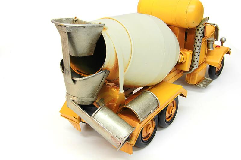 Dekoratif Sarı Metal Beton Mikseri Endüstriyel Tasarım