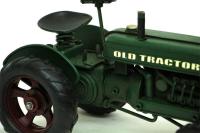Dekoratif Yeşil Metal Traktör Vintage Tasarım