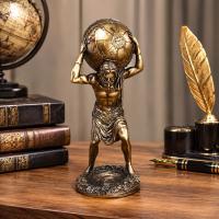 Dünyayı Sırtında Taşıyan Adam Atlas Temalı Polyester Biblo (20 cm)
