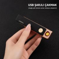 İsme Özel JOBON Şarj Edilebilir USB Elektronik Çakmak