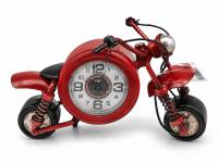Kırmızı Metal Motosiklet Masa Saati Retro Tasarım