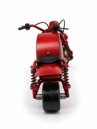 Kırmızı Metal Motosiklet Masa Saati Retro Tasarım