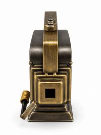 Klasik Retro Metal Masa Saati Gümüş Oksit Eskitme Tasarım