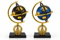 Lüks Model Dekoratif Gold Dünya Küresi ve Masa Saati