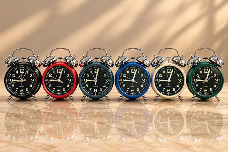 Metal Çift Zilli Çalar Saat Alk6458