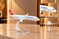 Metal Turkısh Aırlınes Yolcu Uçağı Maketi Standlı Dekoratif  Alk6145