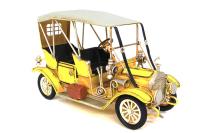 Nostaljik Dekoratif Vintage Metal Sarı Araba