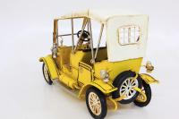 Nostaljik Dekoratif Vintage Metal Sarı Araba