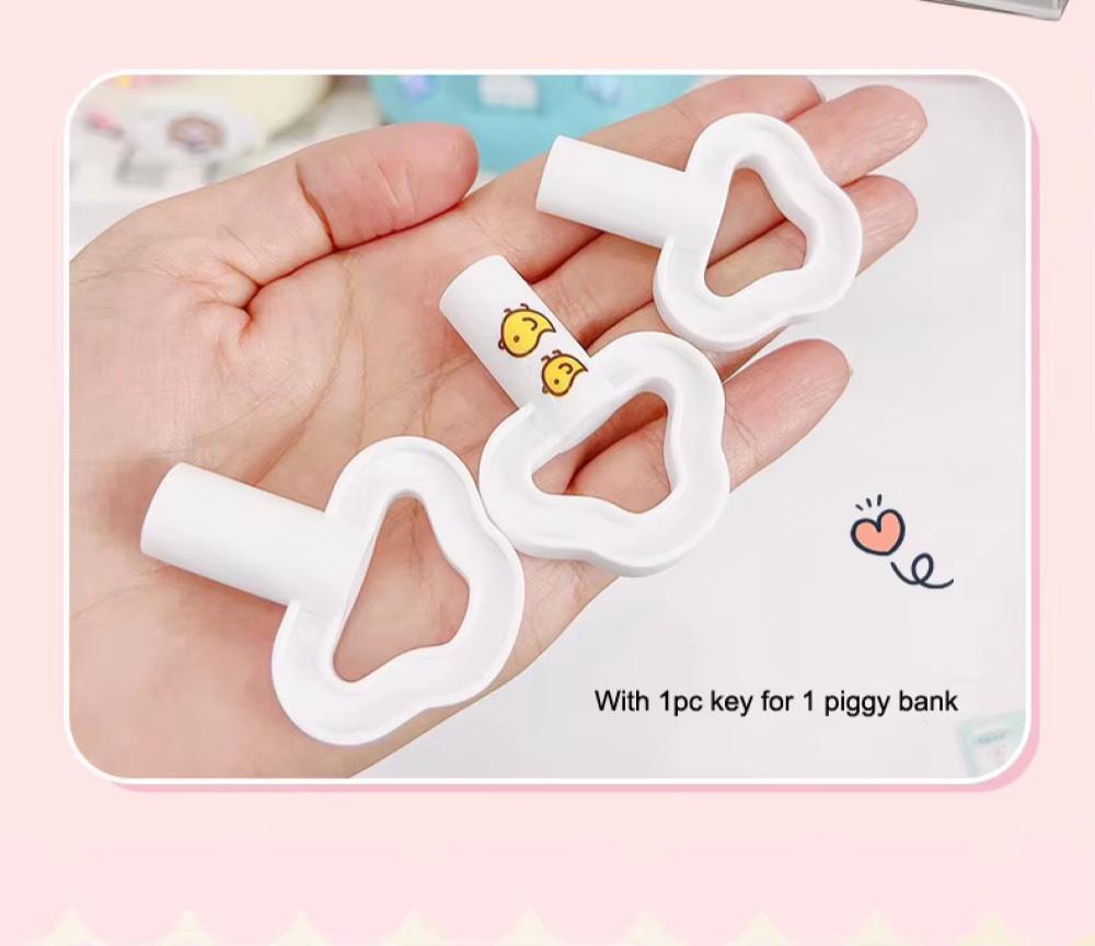DIY Süslemeli Kilitli ve Kulplu Sevimli Mantar Ev Konseptli Kumbara