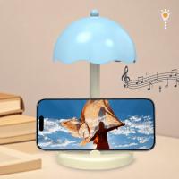 Kalemlikli ve Telefon Tutuculu Şemsiye Tasarımlı Ayıcıklı Masa Lambası