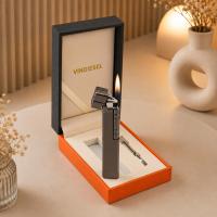 Kişiye Özel Vindiesel Füme İnce (Slim) Metal Çakmak (Özel Kutusunda)