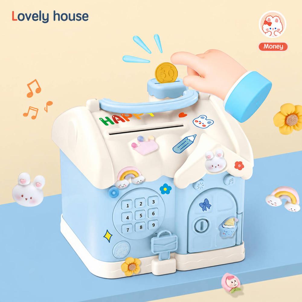 Lovely House Tuş Takımlı Kasa Görünümlü Sevimli Ev Konseptli Kumbara