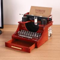 Nostaljik Daktilo Tasarımlı Çekmeceli Müzik ve Mücevher Kutusu