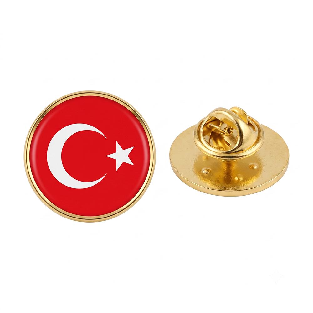 Yuvarlak Türk Bayrağı Rozeti (35'li)