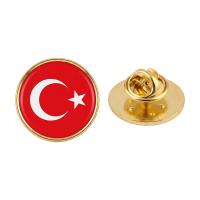 Yuvarlak Türk Bayrağı Rozeti (35'li)