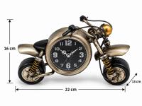 Retro Metalik Gri Metal Motor Saat Dekoratif Masa Saati