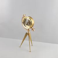 Tripod Gold Çarklı Modern Lüks Metal Dekoratif Masa Saati