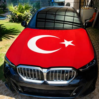Türk Bayrağı Araç Kaputu Örtüsü 130x168 cm